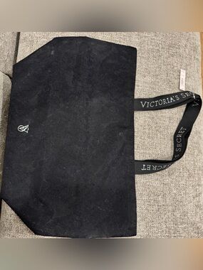 Victoria's Secret Black Lace Canvas Tote